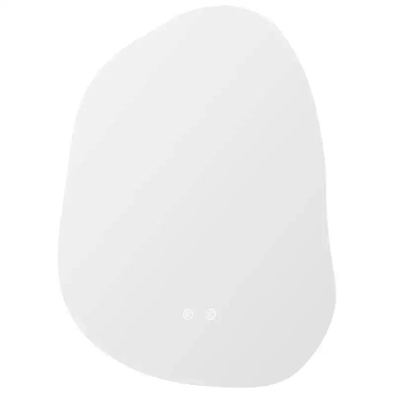 Specchio da bagno a LED irregolare da 55,88 x 76,20 cm, trasparente