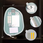 Specchio da bagno a LED irregolare da 55,88 x 76,20 cm, trasparente