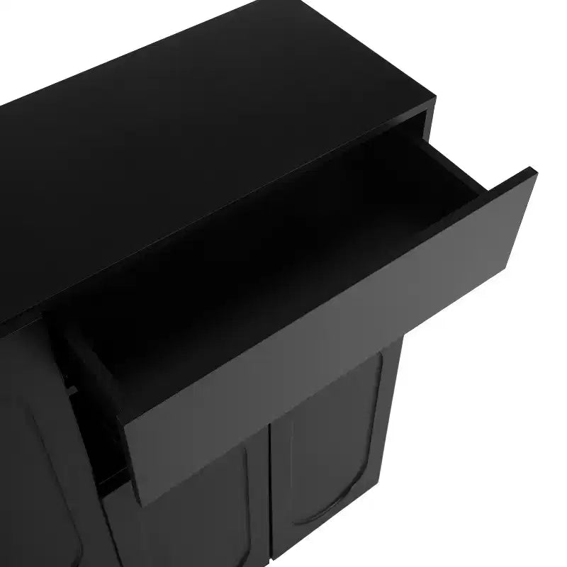 Panca contenitore 51W scarpiera mobiletto portascarpe organizzatore con cuscino, ripiani regolabili, ante ad arco e dispositivi di rimbalzo, bianco/nero