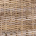 Sgabello da bar in rattan e legno di mogano grigio Kubu/tortora rustico