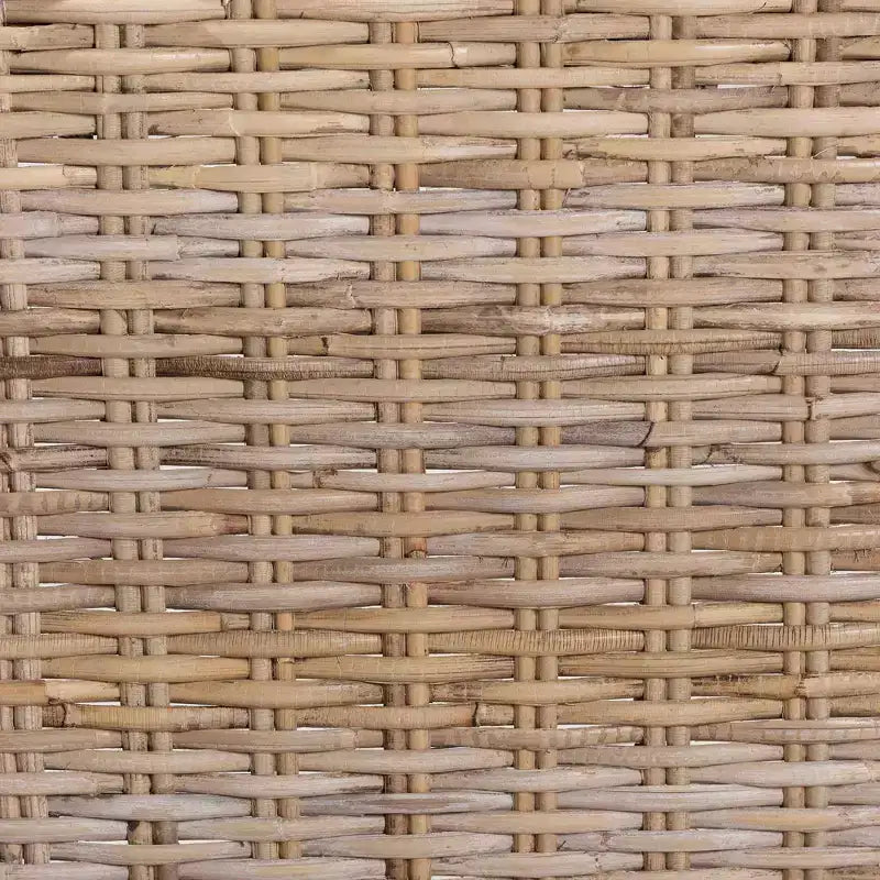 Sgabello da bar in rattan e legno di mogano grigio Kubu/tortora rustico