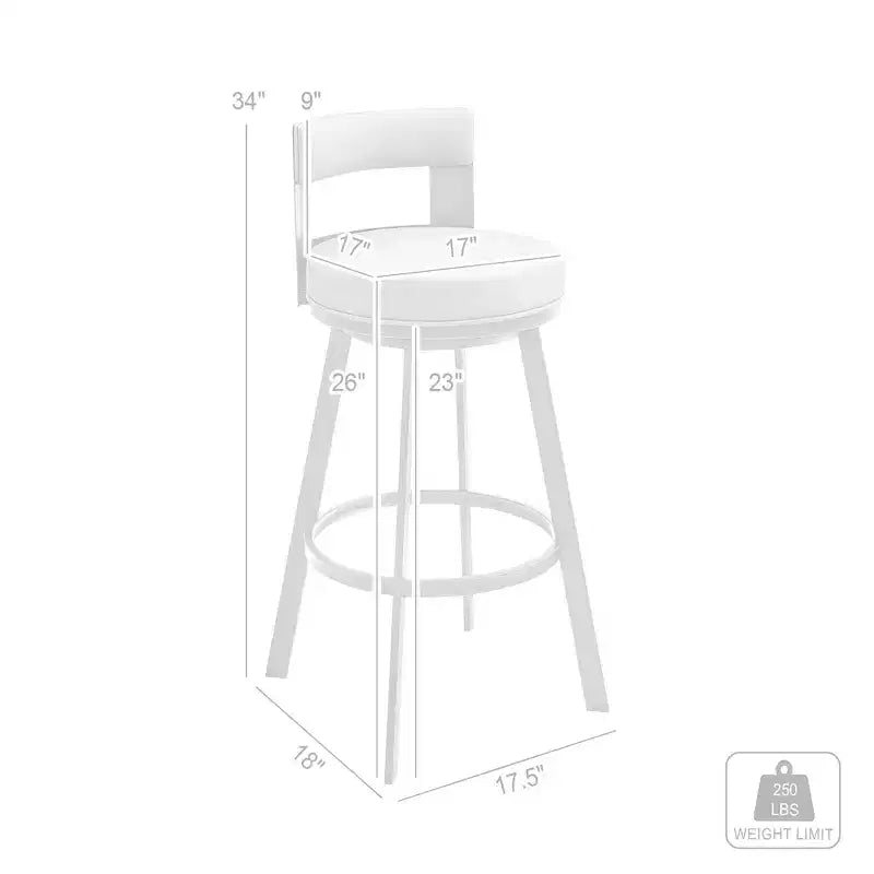 Sgabello da bar girevole in metallo con similpelle, altezza bancone, 66 cm, argento/grigio