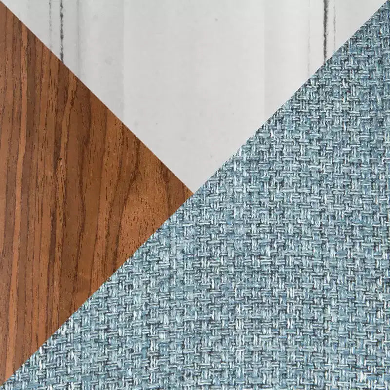 Set di 2 sgabelli da bar altezza bancone noce/blu: Girevoli imbottiti, Adatti per la cucina