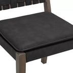 Set di 4 sedie da pranzo in similpelle nere