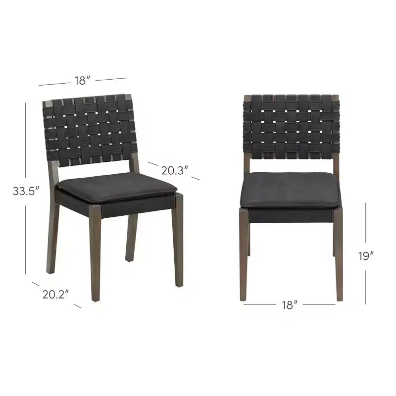 Set di 4 sedie da pranzo in similpelle nere