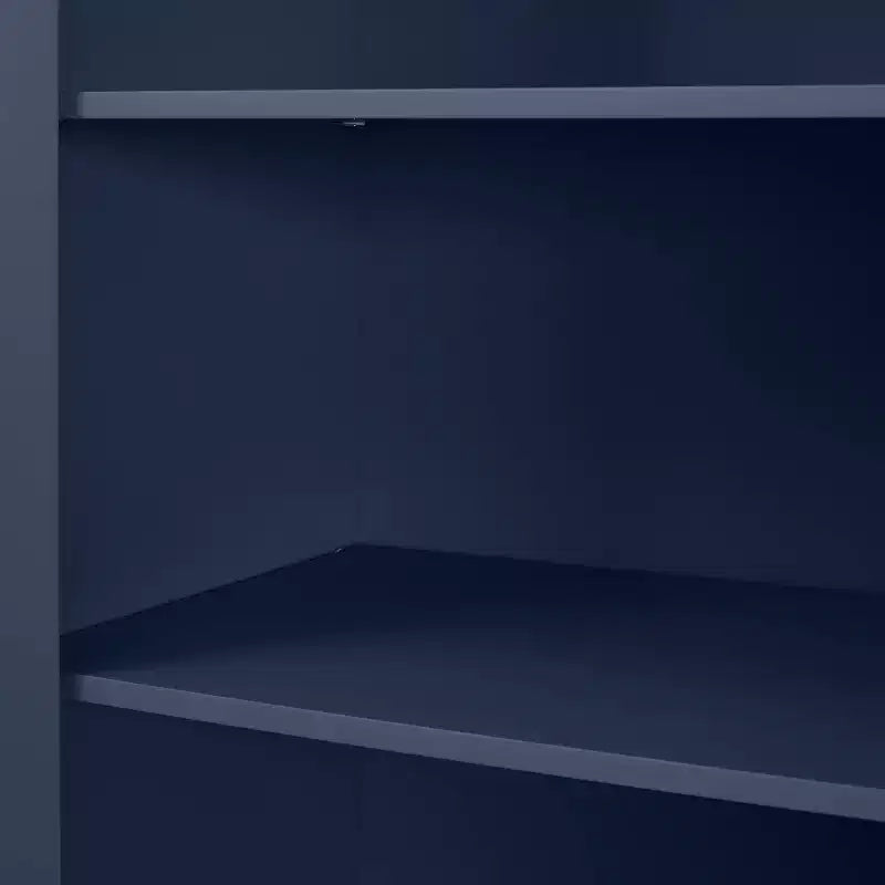Dispensa da cucina alta 170 cm blu scuro: Design rustico tradizionale, impiallacciatura in legno, struttura in MDF, 3 ripiani regolabili