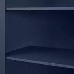 Dispensa da cucina alta 170 cm blu scuro: Design rustico tradizionale, impiallacciatura in legno, struttura in MDF, 3 ripiani regolabili