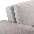 Divano trasformabile grigio chiaro in tessuto intrecciato
