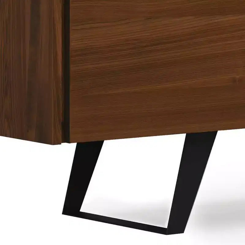 Mobile porta TV da 72" per TV fino a 80" Noce: Console multimediale con ripiani fissi e aperti