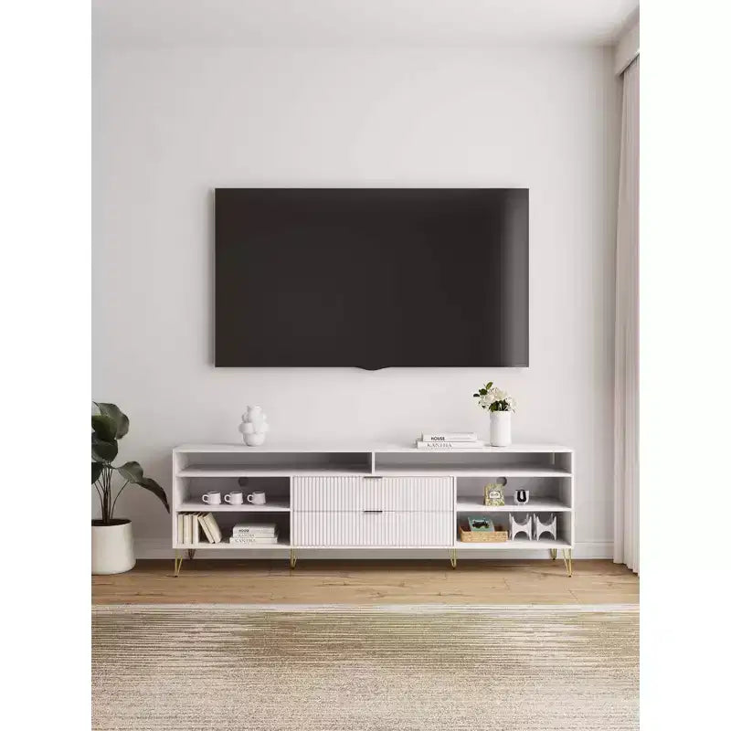 Mobile porta TV da 85" per TV fino a 80" Bianco