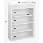 Pensile per armadio ufficio modulare effetto marmo bianco: stile rustico, superficie effetto marmo, costruzione in MDF