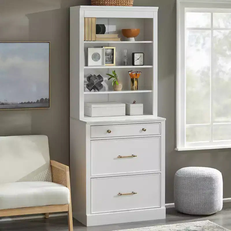 Pensile per armadio ufficio modulare effetto marmo bianco: stile rustico, superficie effetto marmo, costruzione in MDF