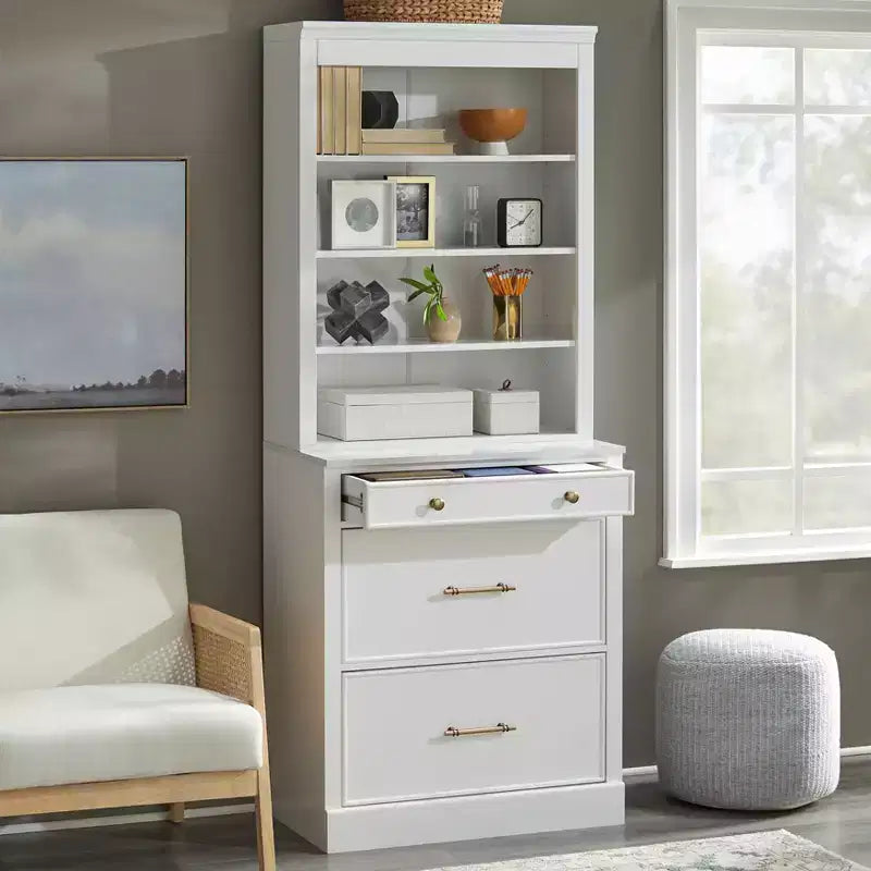 Pensile per armadio ufficio modulare effetto marmo bianco: stile rustico, superficie effetto marmo, costruzione in MDF
