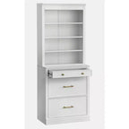 Pensile per armadio ufficio modulare effetto marmo bianco: stile rustico, superficie effetto marmo, costruzione in MDF