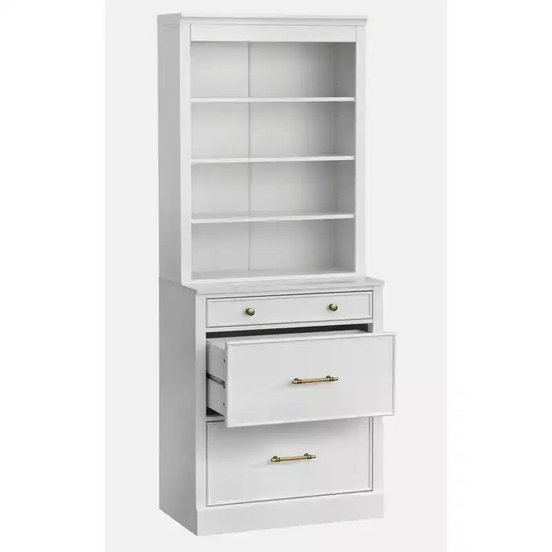 Pensile per armadio ufficio modulare effetto marmo bianco: stile rustico, superficie effetto marmo, costruzione in MDF