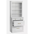 Pensile per armadio ufficio modulare effetto marmo bianco: stile rustico, superficie effetto marmo, costruzione in MDF