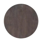 Tavolini da caffè e laterali rotondi con ripiano in legno e struttura in metallo grigio carbone Marrone carbone: Mobili rustici per soggiorno