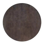 Tavolini da caffè e laterali rotondi con ripiano in legno e struttura in metallo grigio carbone Marrone carbone: Mobili rustici per soggiorno