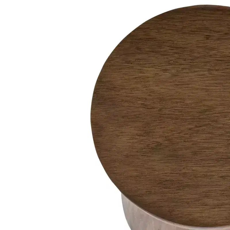 Tavolino/tamburo in legno Noce 16": Realizzato a mano, Mango, Nessun montaggio richiesto