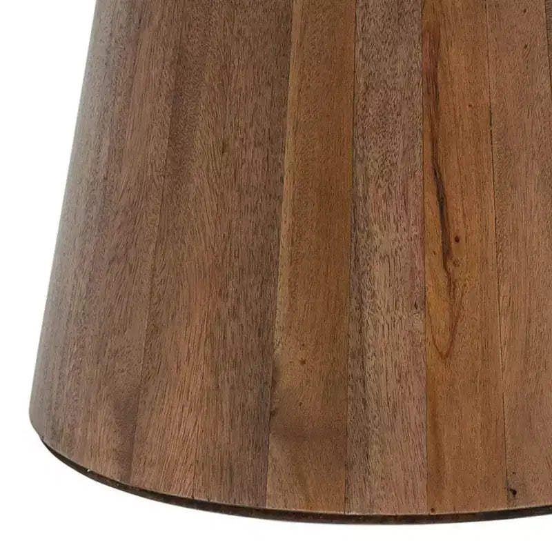 Tavolino/tamburo in legno Noce 16": Realizzato a mano, Mango, Nessun montaggio richiesto