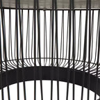 Tavolino da Caffè in Filo Metallico Geometrico a Cornice Aperta