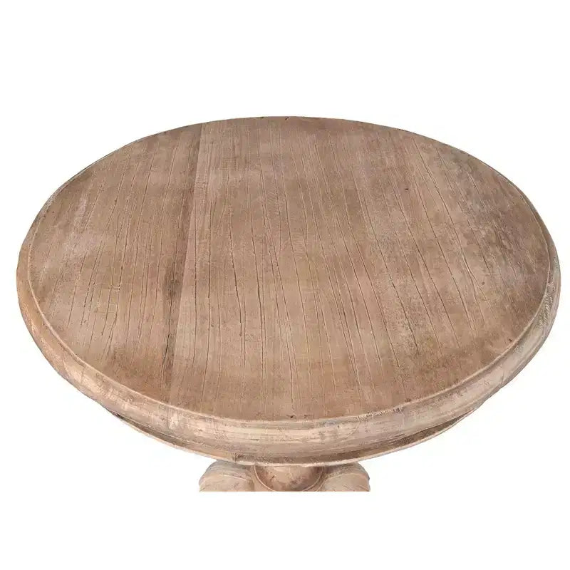 Tavolino rotondo da 25" marrone chiaro