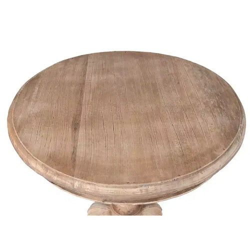 Tavolino rotondo da 25" marrone chiaro