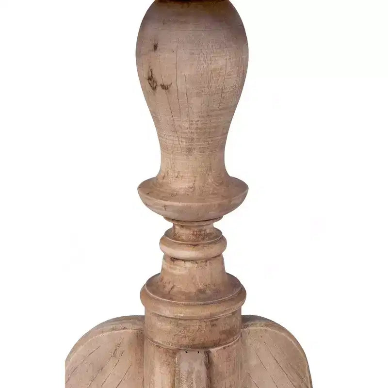 Tavolino rotondo da 25" marrone chiaro