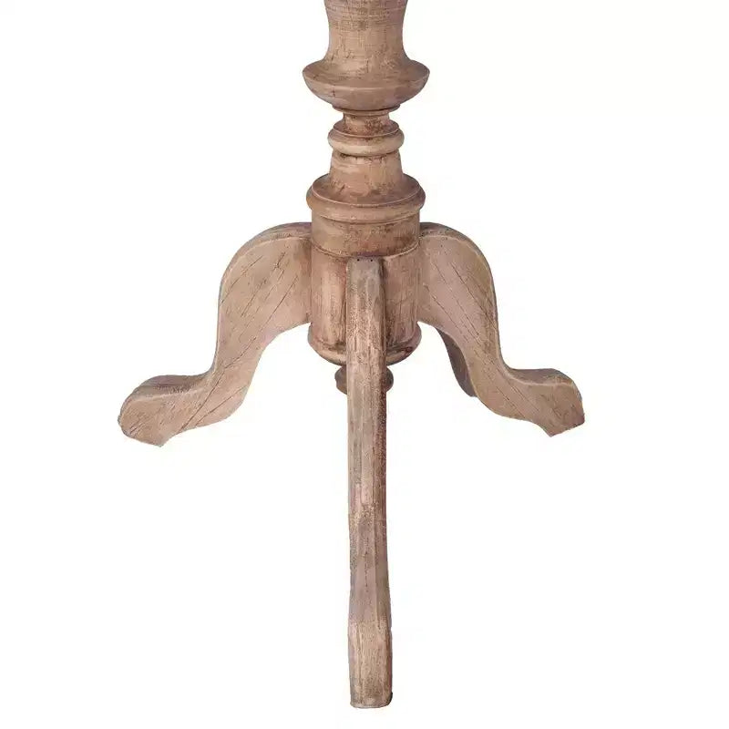 Tavolino rotondo da 25" marrone chiaro