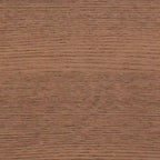 Letto a piattaforma Queen in legno e rattan, marrone noce