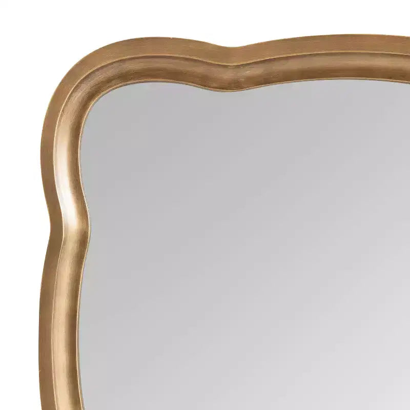 Specchio con cornice smerlata in MDF, 24x38, oro