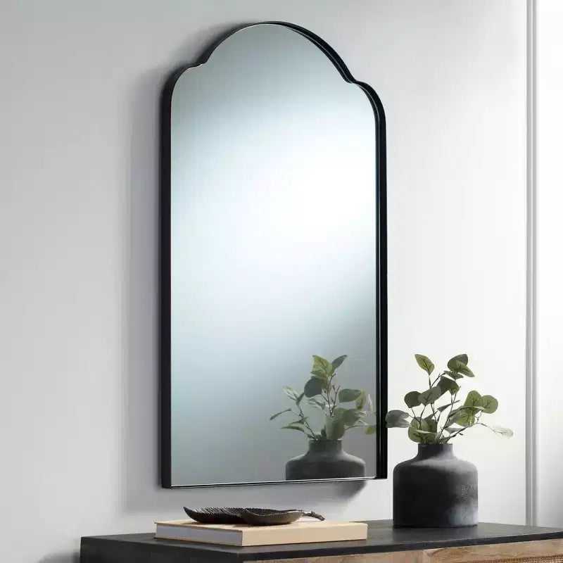 Specchio da parete ad arco 22 x 36 in bronzo anticato