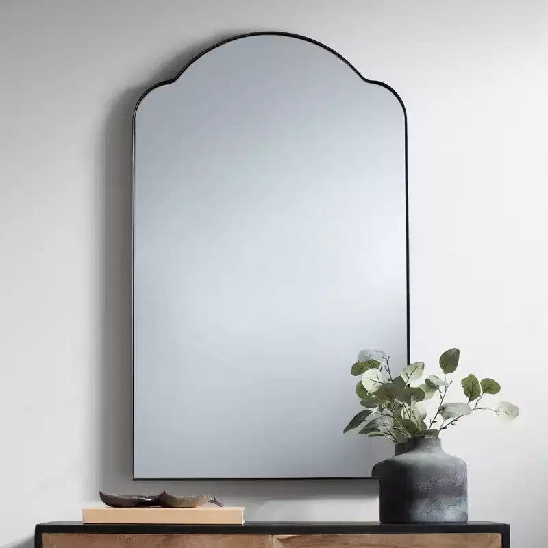 Specchio da parete ad arco 22 x 36 in bronzo anticato