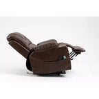 Poltrona elevabile elettrica in similpelle/velluto, Poltrona relax elettrica reclinabile per anziani