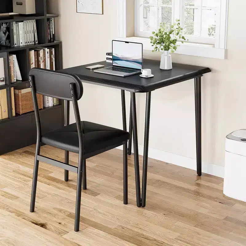 Tavolo da pranzo piccolo per 2 persone, set da 3 pezzi per cucina/bar/dinette quadrata, con sedie imbottite in PU