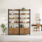Libreria aperta a 5 ripiani e 2 cassetti 70,8