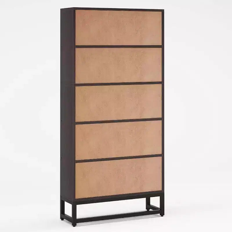 Libreria a 5 ripiani autoportante alta 70,8 pollici