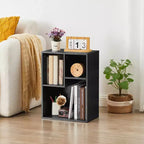 Libreria a 3 ripiani autoportante per casa, ufficio, soggiorno, organizer espositore aperto, scaffale, finitura rovere, mobili d'arredo