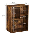 Libreria a 3 ripiani autoportante per casa, ufficio, soggiorno, organizer espositore aperto, scaffale, finitura rovere, mobili d'arredo