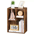 Libreria a 3 ripiani autoportante per casa, ufficio, soggiorno, organizer espositore aperto, scaffale, finitura rovere, mobili d'arredo