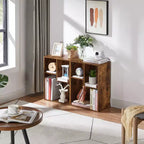 Libreria a 3 ripiani autoportante per casa, ufficio, soggiorno, organizer espositore aperto, scaffale, finitura rovere, mobili d'arredo