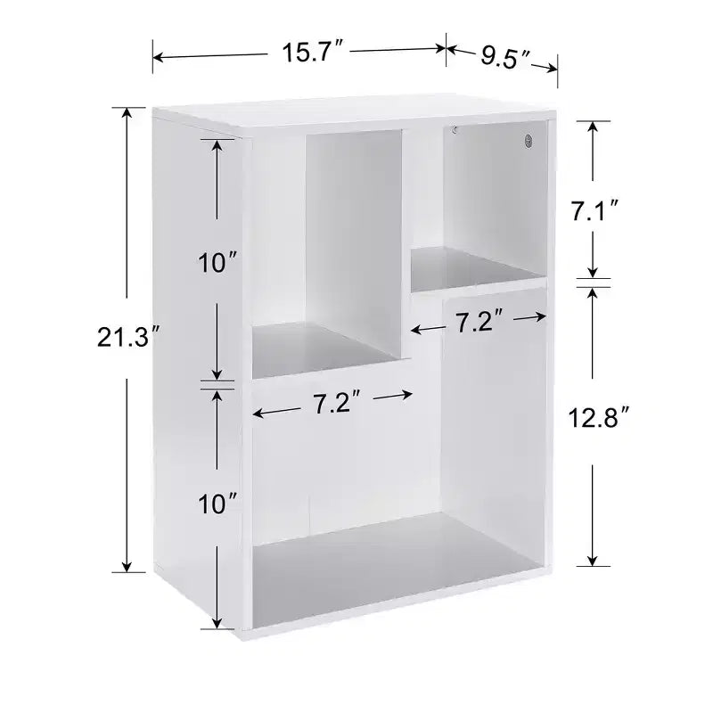 Libreria a 3 ripiani autoportante per casa, ufficio, soggiorno, organizer espositore aperto, scaffale, finitura rovere, mobili d'arredo