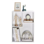Libreria a 3 ripiani autoportante per casa, ufficio, soggiorno, organizer espositore aperto, scaffale, finitura rovere, mobili d'arredo