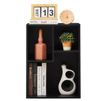 Libreria a 3 ripiani autoportante per casa, ufficio, soggiorno, organizer espositore aperto, scaffale, finitura rovere, mobili d'arredo