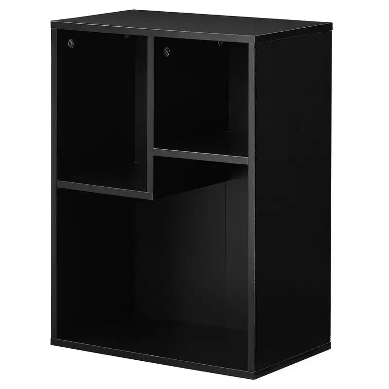 Libreria a 3 ripiani autoportante per casa, ufficio, soggiorno, organizer espositore aperto, scaffale, finitura rovere, mobili d'arredo