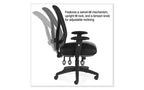 Sedia operativa multifunzione, portata massima 125 kg, altezza seduta da 38 a 47.8 cm, sedile/schienale nero, base nera