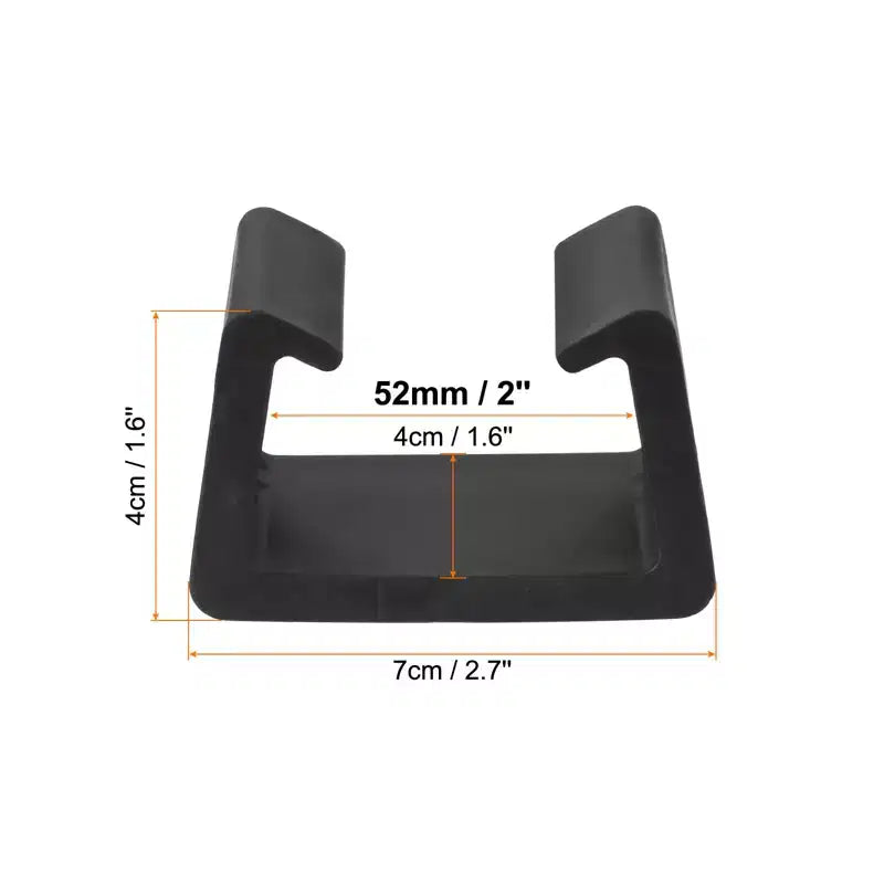 Connettori per mobili in vimini con fissaggio a clip, colore nero