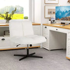 Sedia da scrivania senza braccioli moderna girevole con altezza regolabile, grigio/marrone/beige