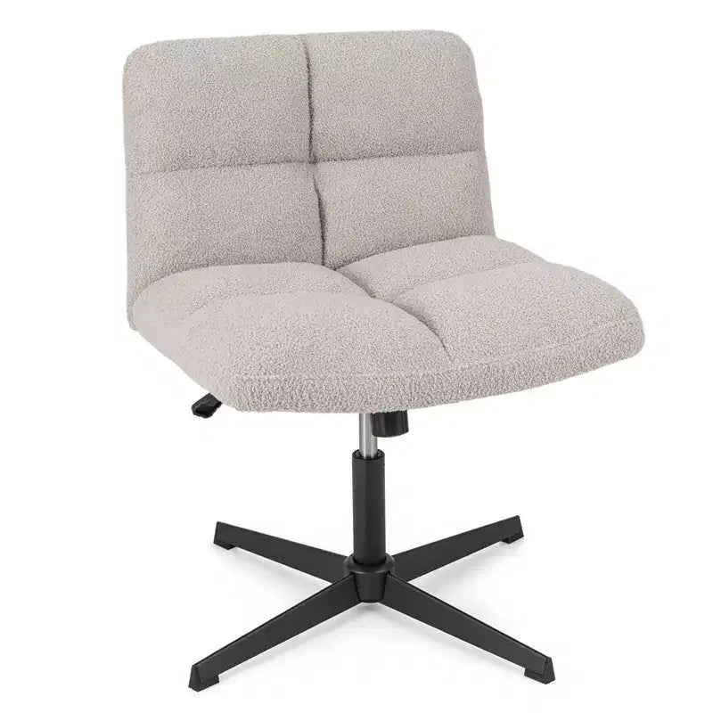 Sedia da scrivania senza braccioli moderna girevole con altezza regolabile, grigio/marrone/beige