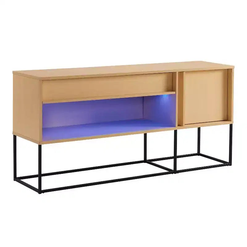 Porta TV moderno a 1 cassetto per TV fino a 65 pollici con luci a LED